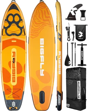 11'635" Super Wide Inflatable Stand Up Paddle Board, Ultra Stable Wide SUP for 2 1 People/Family/Big Size, 100L Backpack, All-Round Sup Board, US Big Fin