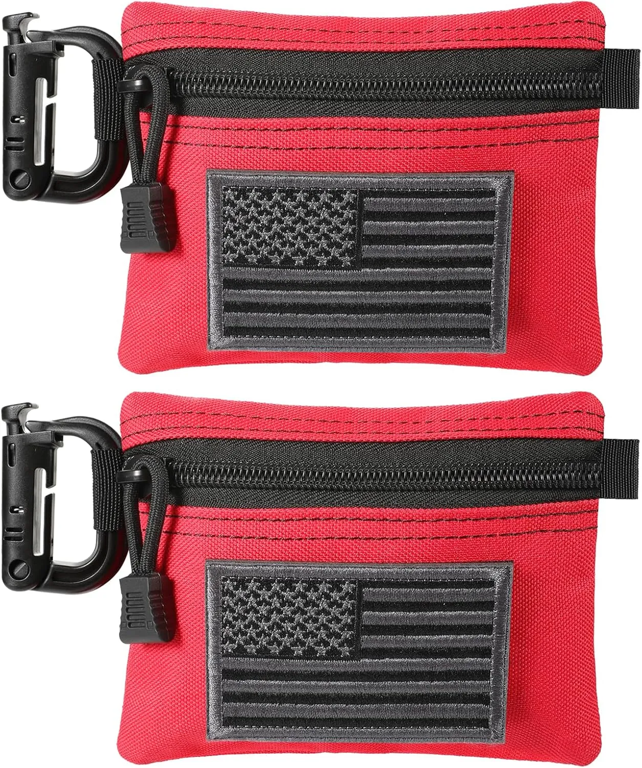 2 Pack Tactical Compact EDC Pouches Military Molle Utility Pouch Accessories Organizer Pouch Coin Purse Keychain Pocket Credit Card Holder Waist Pack