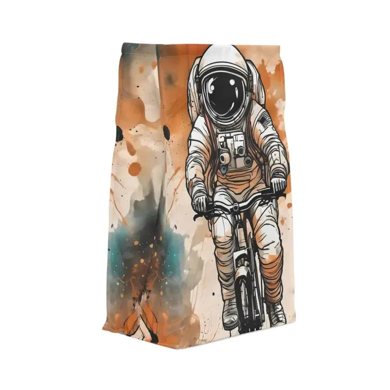 Astronaut on Bicycle Polyester Lunch Bag for Trendsetters