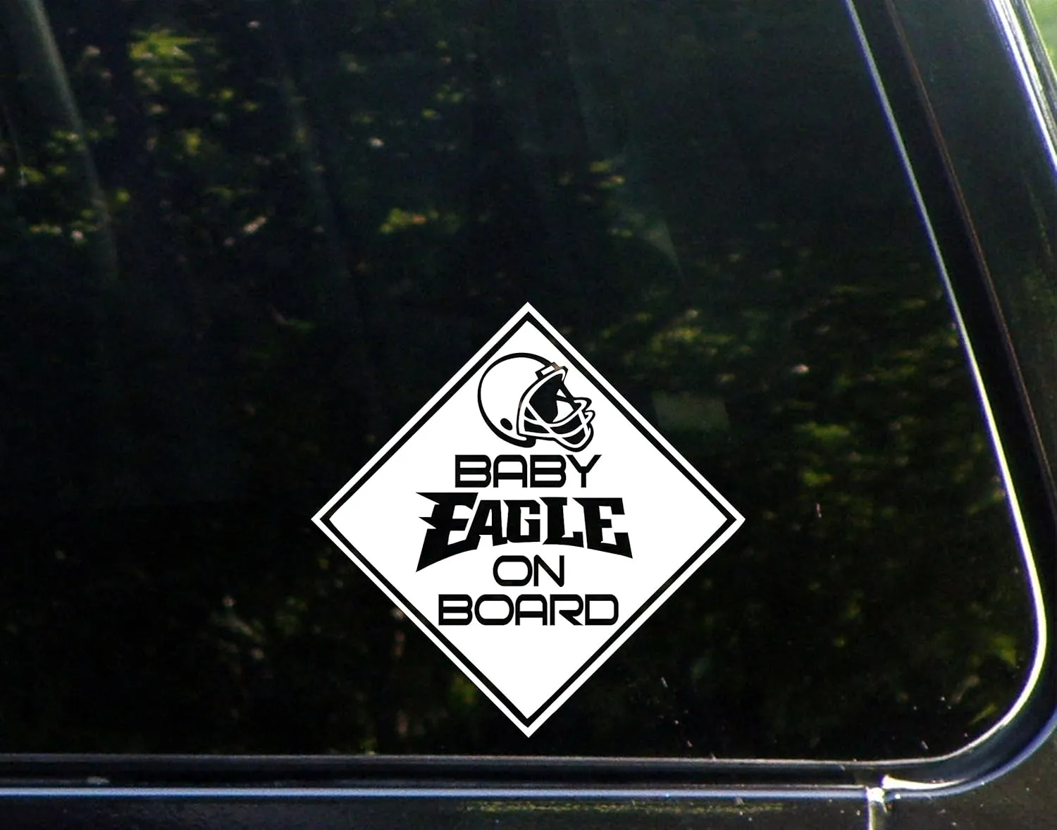 Baby Eagle On Board - 5 3/4"x 5 3/4" - Vinyl Die Cut Decal / Bumper Sticker For Windows, Trucks, Cars, Laptops, Macbooks, Etc.