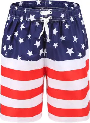 Boys Swim Shorts Beach Swim Trunks for Boys Kids Drawstring Board Shorts Quick Dry Swimwear