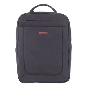 Cadence 2 Section Business Backpack, Fits Devices Up To 15.6", Polyester, 6 X 6 X 17, Charcoal