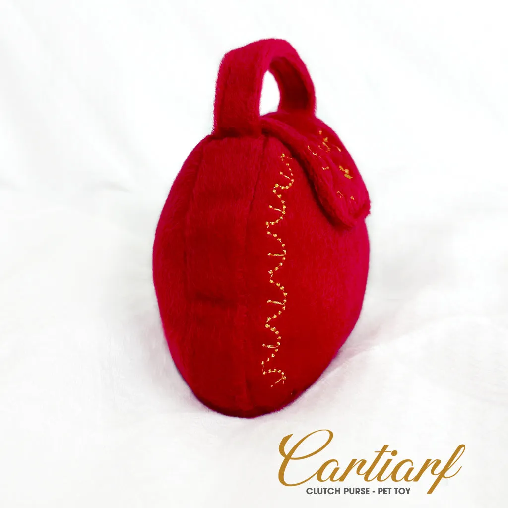 Cartiarf Ruby Red Clutch Purse Dog Toy