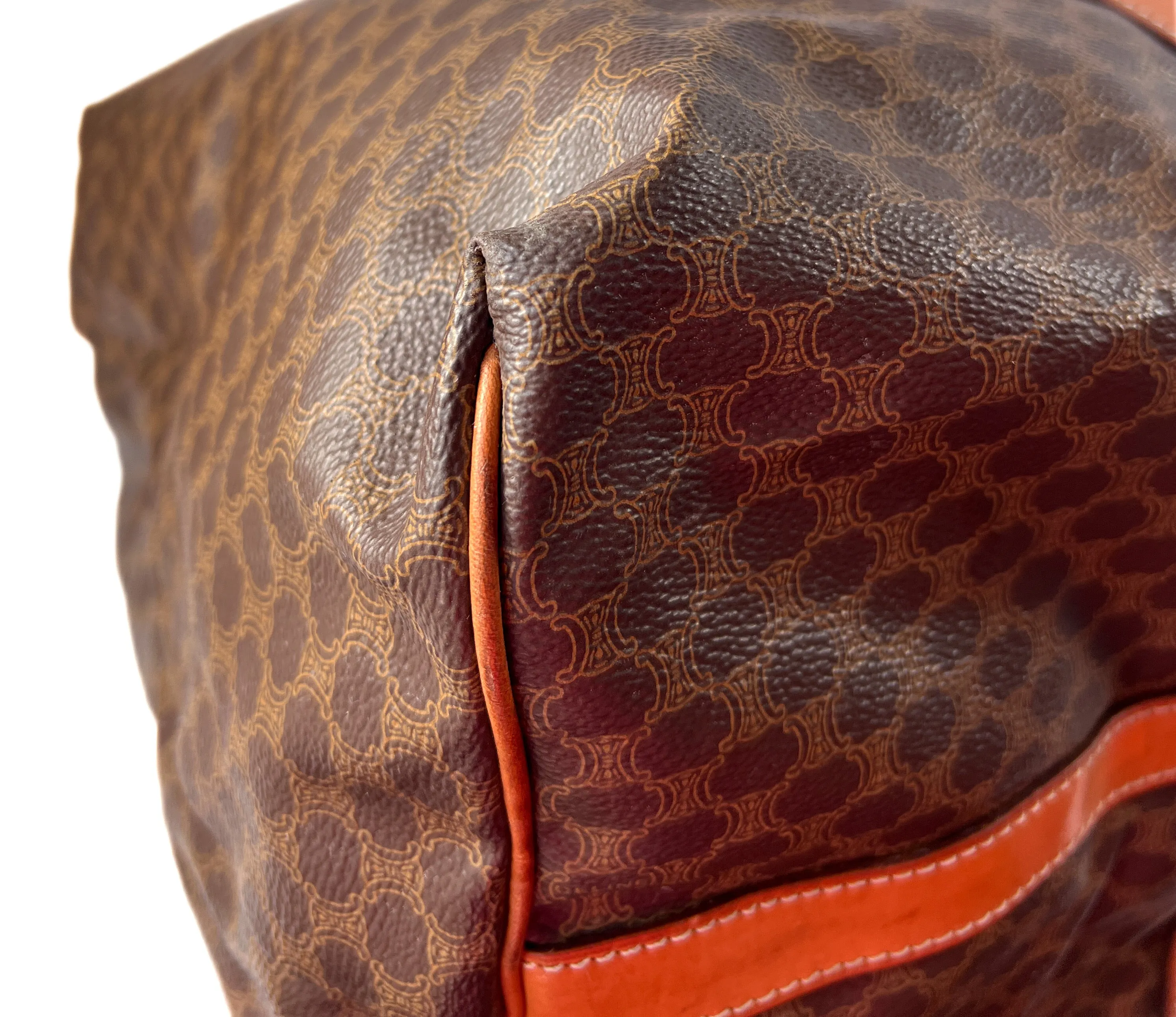 Celine vintage Triomphe macadam travel bag