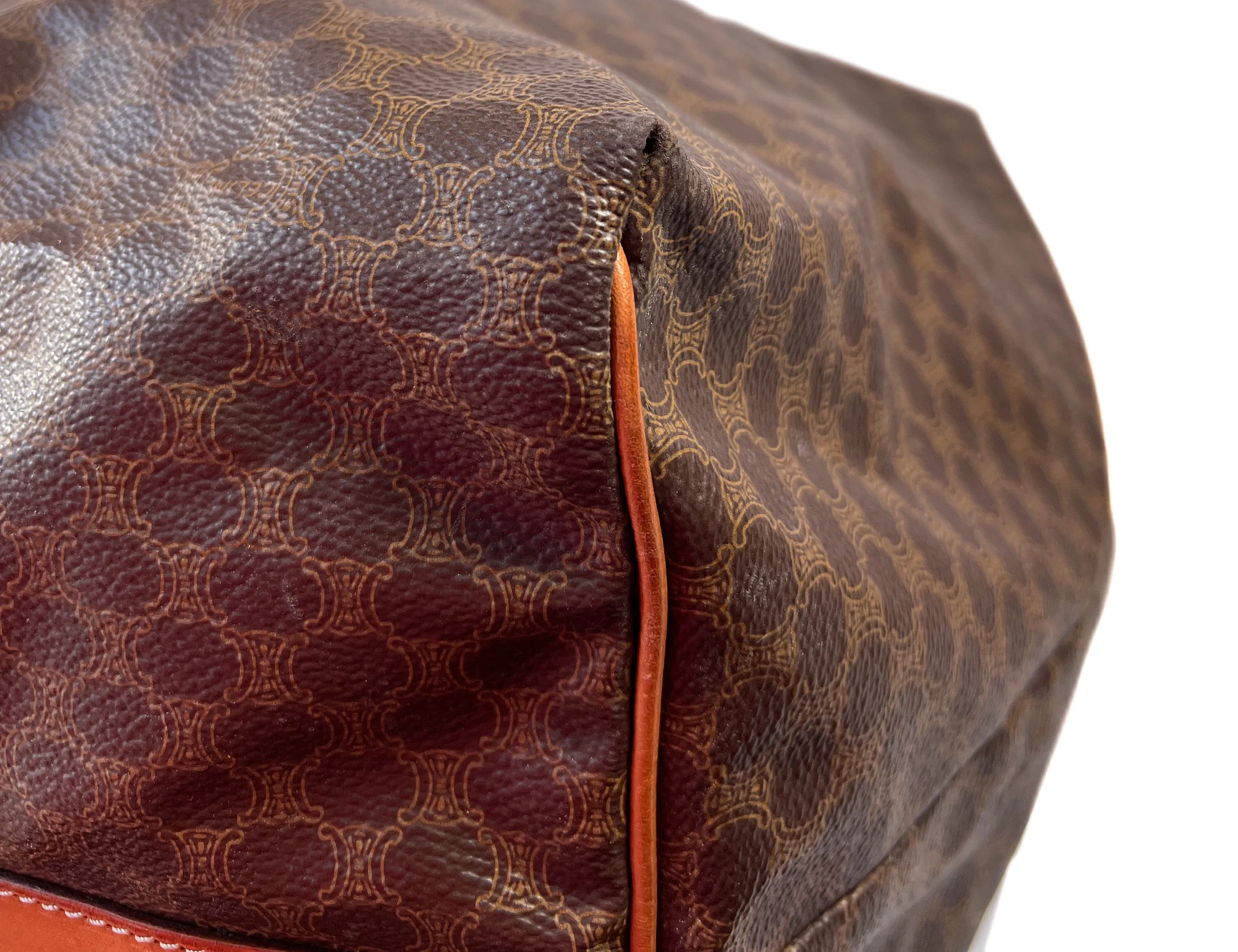 Celine vintage Triomphe macadam travel bag