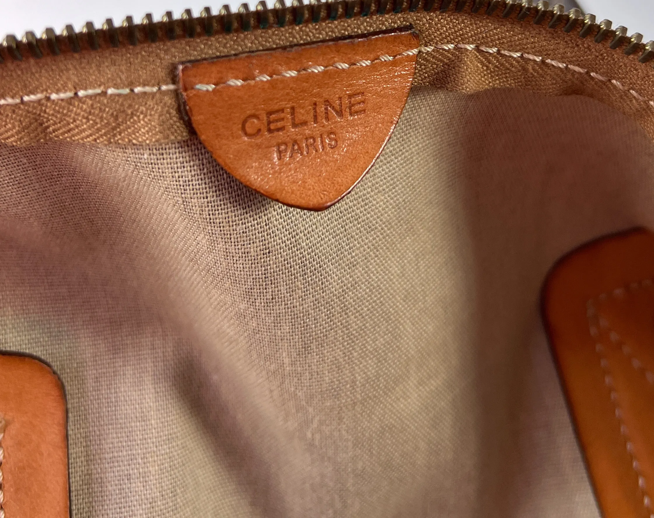 Celine vintage Triomphe macadam travel bag