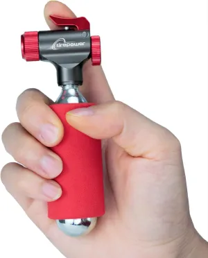 Co2 Bike Tire Inflator, 16g Co2 Cartridges Threaded,Quick&Easy, Presta and Schrader Valve Compatible, for MTB & Road Bikes