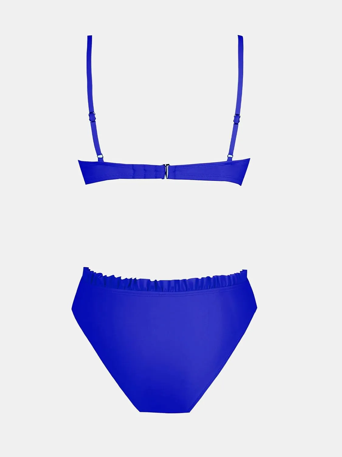 CUPSHE Women Swimsuit Bikini Set High Waisted Push Up Cheeky Drawstring Two Piece Bathing Suit
