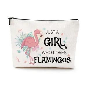 Cute Flamingo Makeup Bag Flamingo Gifts for Women Girls Flamingo Stuff Merch Flamingo Lover Funny Christmas Birthday Gifts for Teens Best Friend Daughter BFF Sister Who Loves Flamingos Cosmeticcase