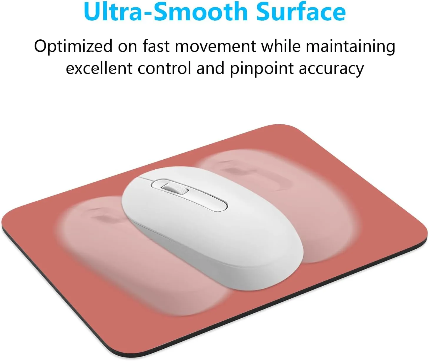 Dapesuom Small Mouse Pad, 6 x 8 Inch Thick Rubber Premium-Textured Non-Slip Portable & Washable Mini Mouse Mat for Women Men Wireless Laptops Keyboard Tray Gaming Computer Office Travel, Indian Red