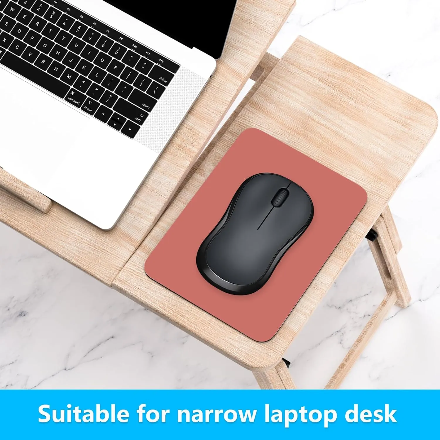 Dapesuom Small Mouse Pad, 6 x 8 Inch Thick Rubber Premium-Textured Non-Slip Portable & Washable Mini Mouse Mat for Women Men Wireless Laptops Keyboard Tray Gaming Computer Office Travel, Indian Red