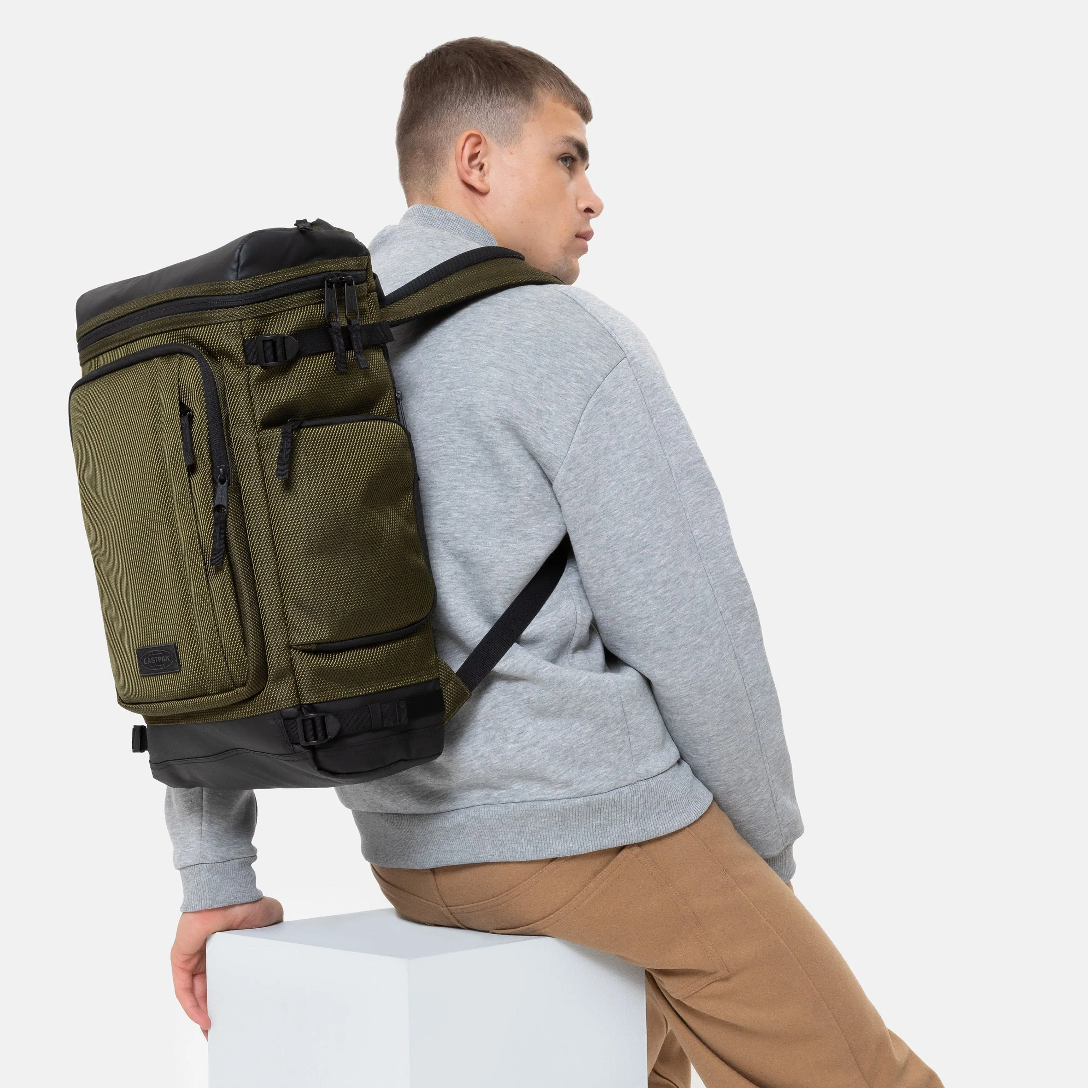 Eastpak Tecum Top Cnnct Army Large Backpack - EK00093D5A1