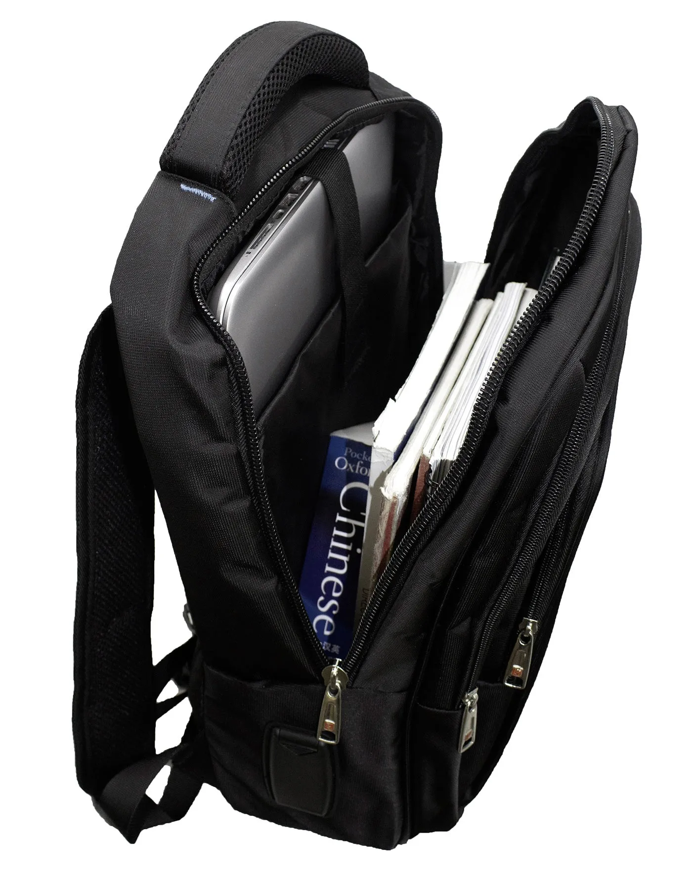 Fino 570 17" Laptop Backpack with Blue Logo- Black