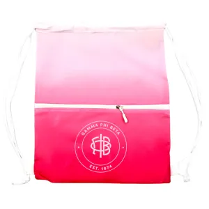 Gamma Phi Beta Drawstring Backpack, Ombre Color Design