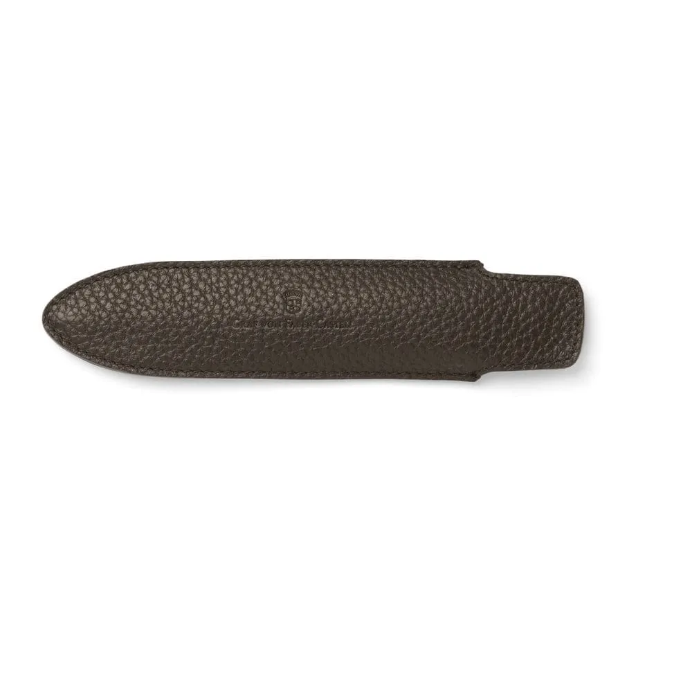 GRAF VON FABER CASTELL Sleeve for 1 pen Cashmere, short, darkbrown