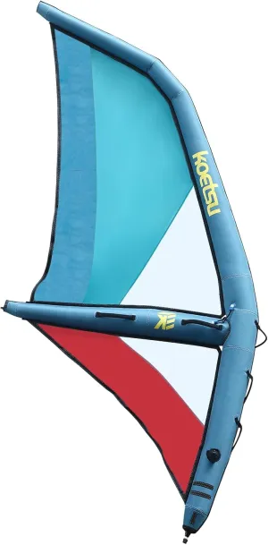 Inflatable Paddle Board, Inflatable PVC Stand Up Paddle Board with 360 Rotation Base, 4.2/45.21ft Sail Area, Freestanding Inflatable Paddleboard for Water Sports Surfing Blue Red