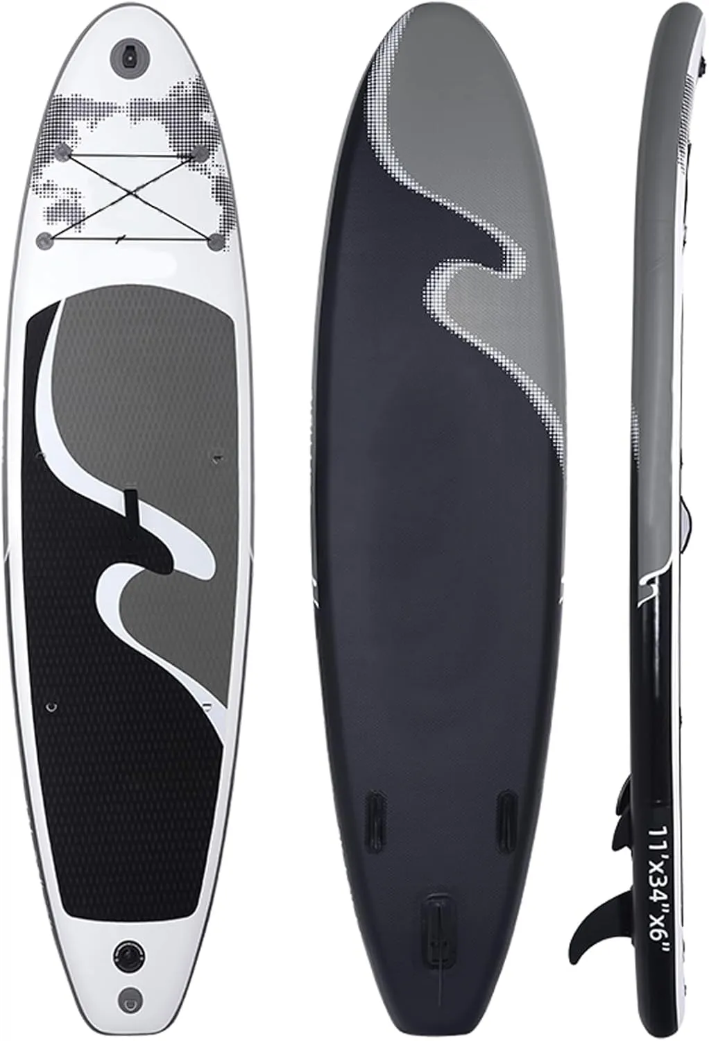 Inflatable Stand Up Paddle Board Aqua 11x34x6 Stable & Durable for All Riders Inclusive Accessories Lightweight Easy to Carry