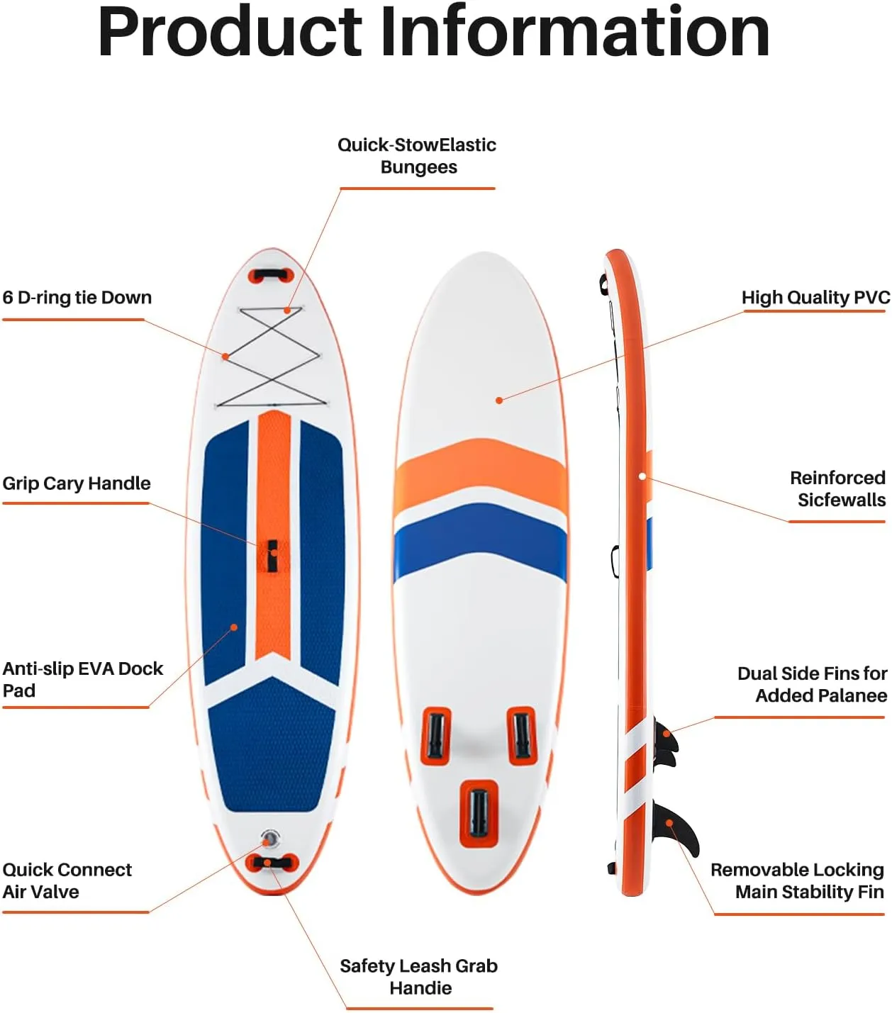 Inflatable Stand Up Paddle Board with Premium SUP Paddleboard Accessories,400lb Capacity,2-in-1 Paddle for Adults and Beginners