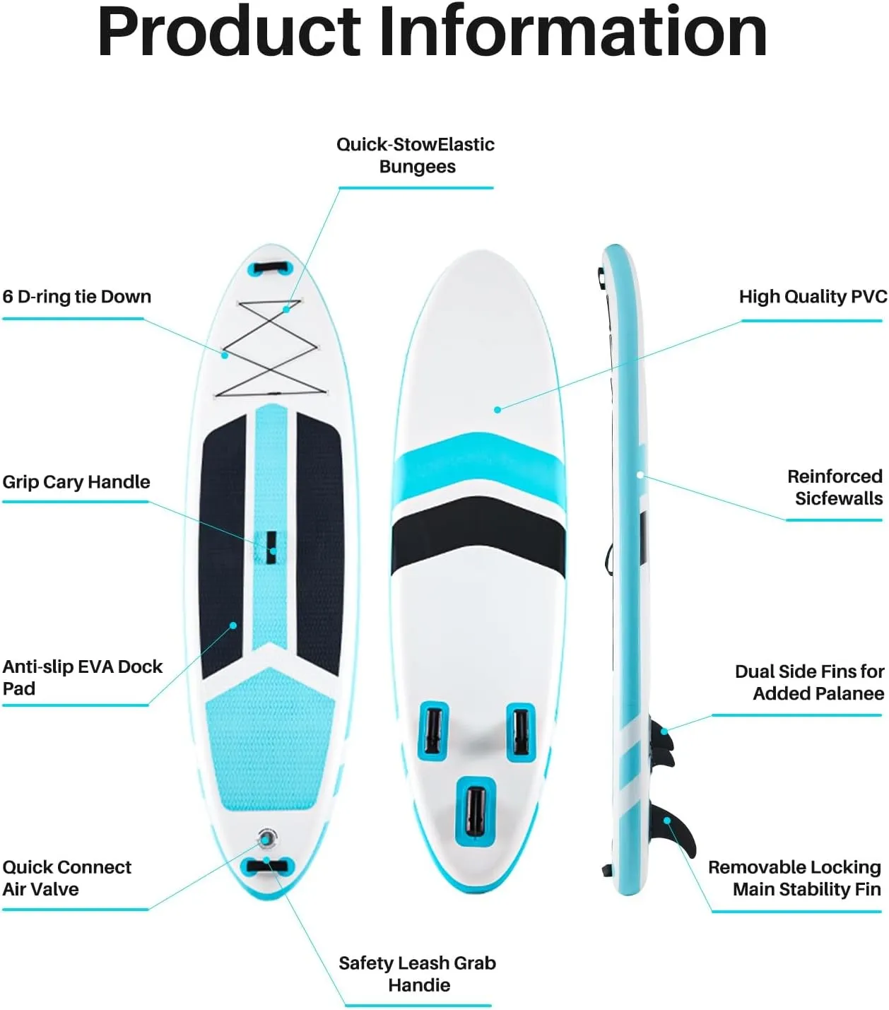 Inflatable Stand Up Paddle Board with Premium SUP Paddleboard Accessories