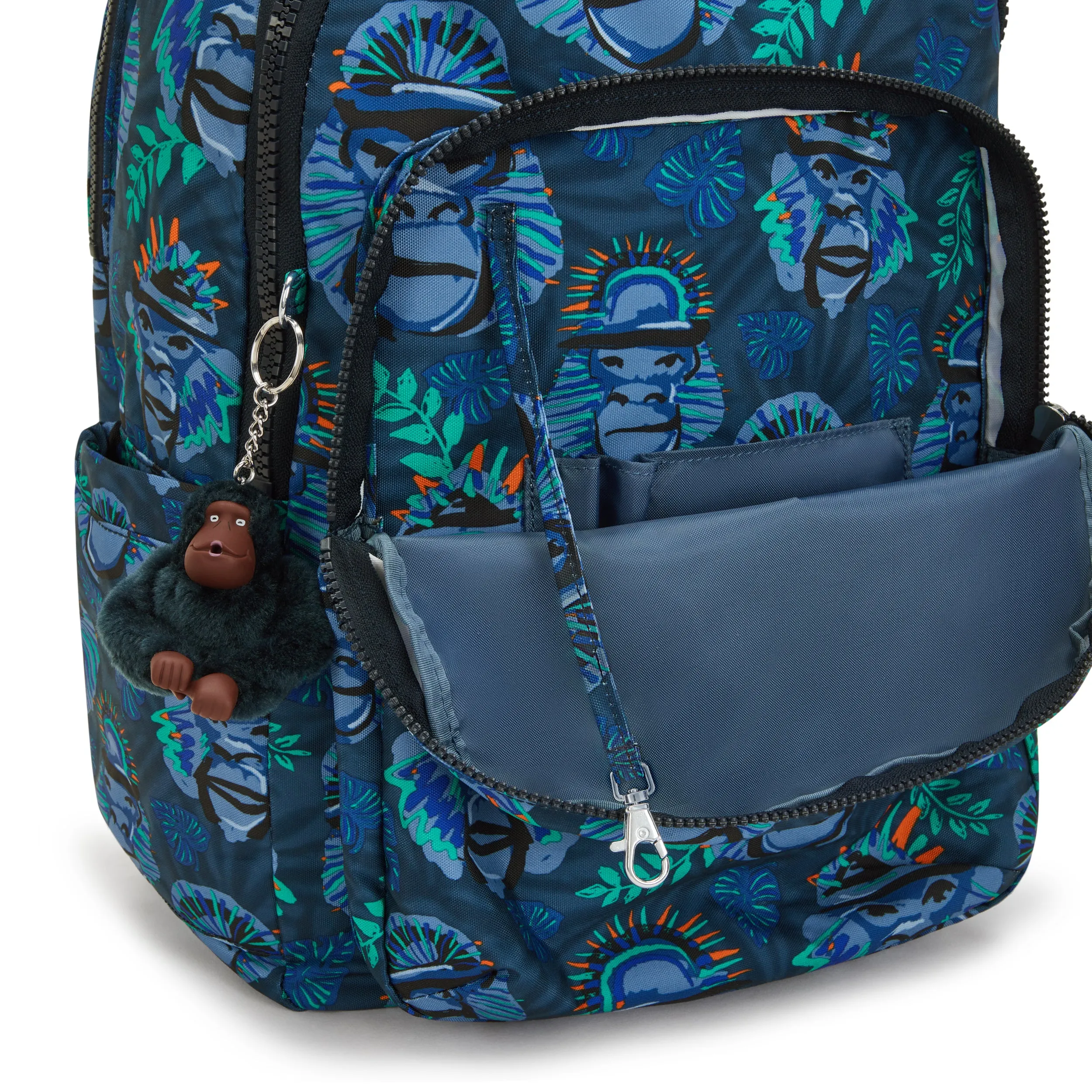 Kipling Seoul College Blue Monkey Fun Large Backpack C2I7973-8HJ