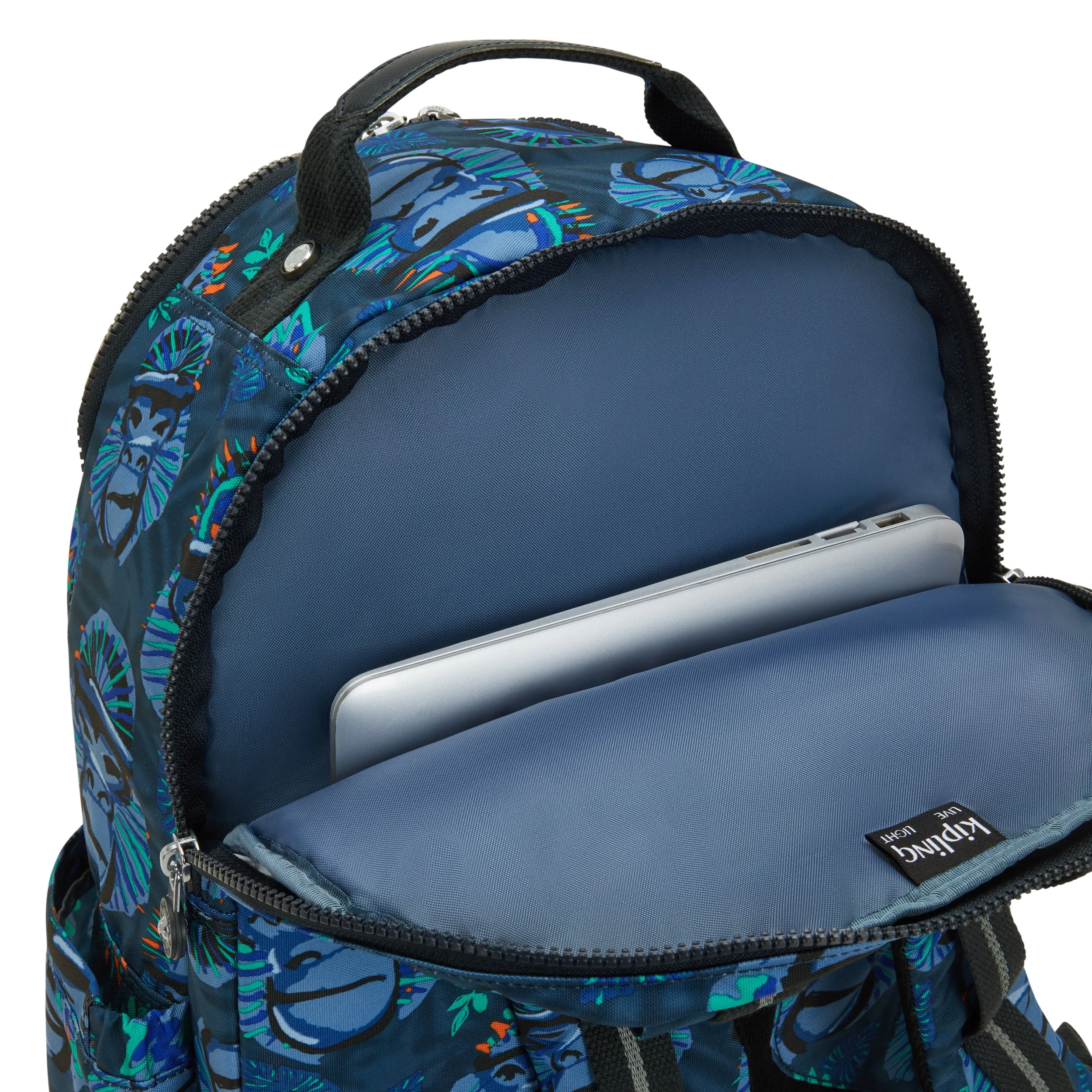 Kipling Seoul College Blue Monkey Fun Large Backpack C2I7973-8HJ