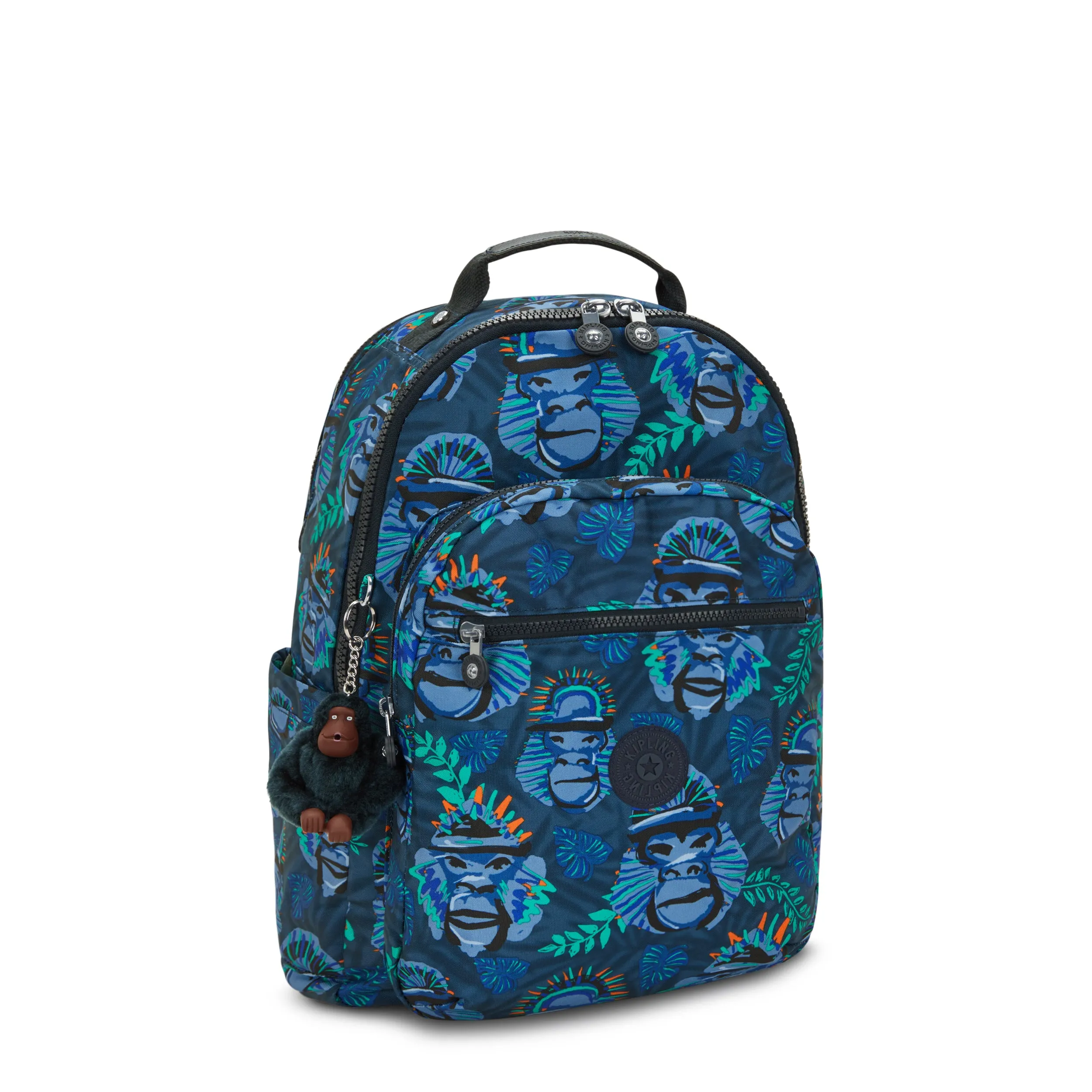 Kipling Seoul College Blue Monkey Fun Large Backpack C2I7973-8HJ