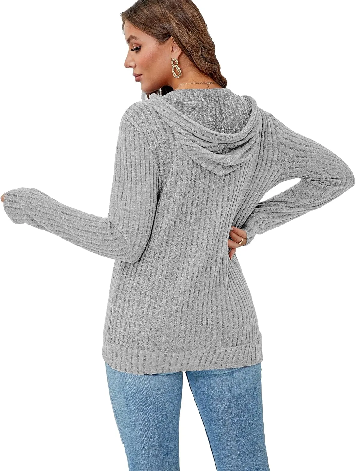 Lightweight Women's Hooded Zipper Sweatshirt Fashion Sports Hooded Sweatshirt Women's Pit Stripe Zipper Sweater