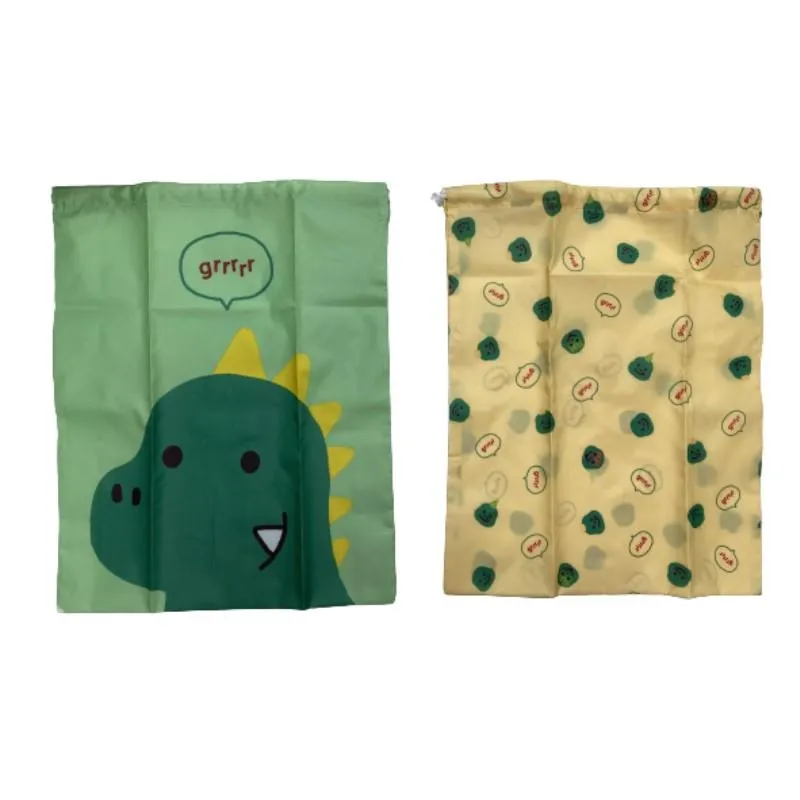 Little Dino Drawstring Pouch - M 15.7In X 12.6In- 40Cm X 32Cm-