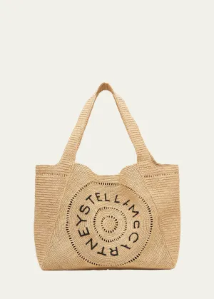Logo Eco Crochet Raffia Tote Bag