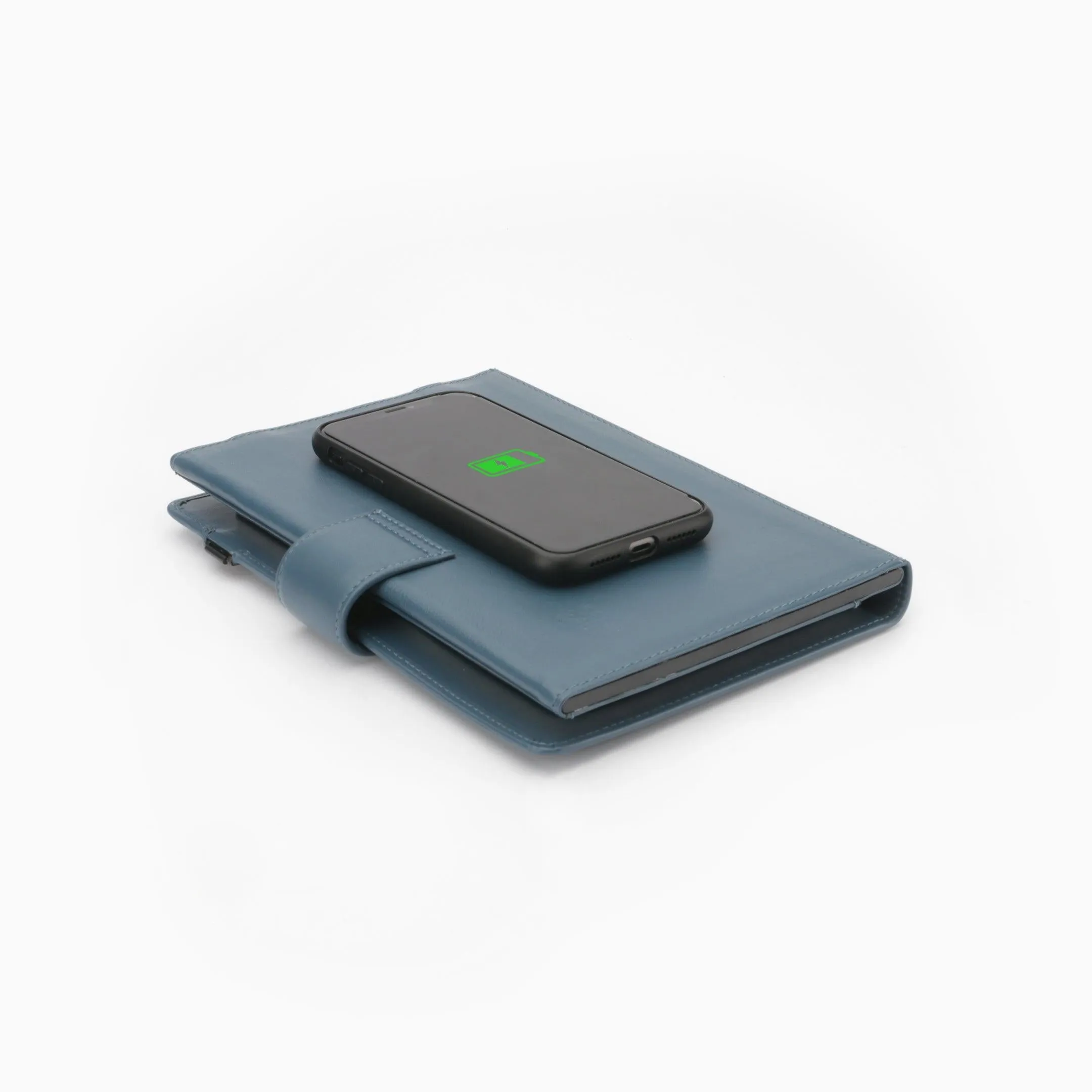 LT Smart Notebook 2.0 Wireless Charging & 16 Gb Pen Drive With Power Bank (5000 mAh) | I phone Wireless Charger | Smart Notebook with Power Bank | Color: Blue, Brown, Black, Red