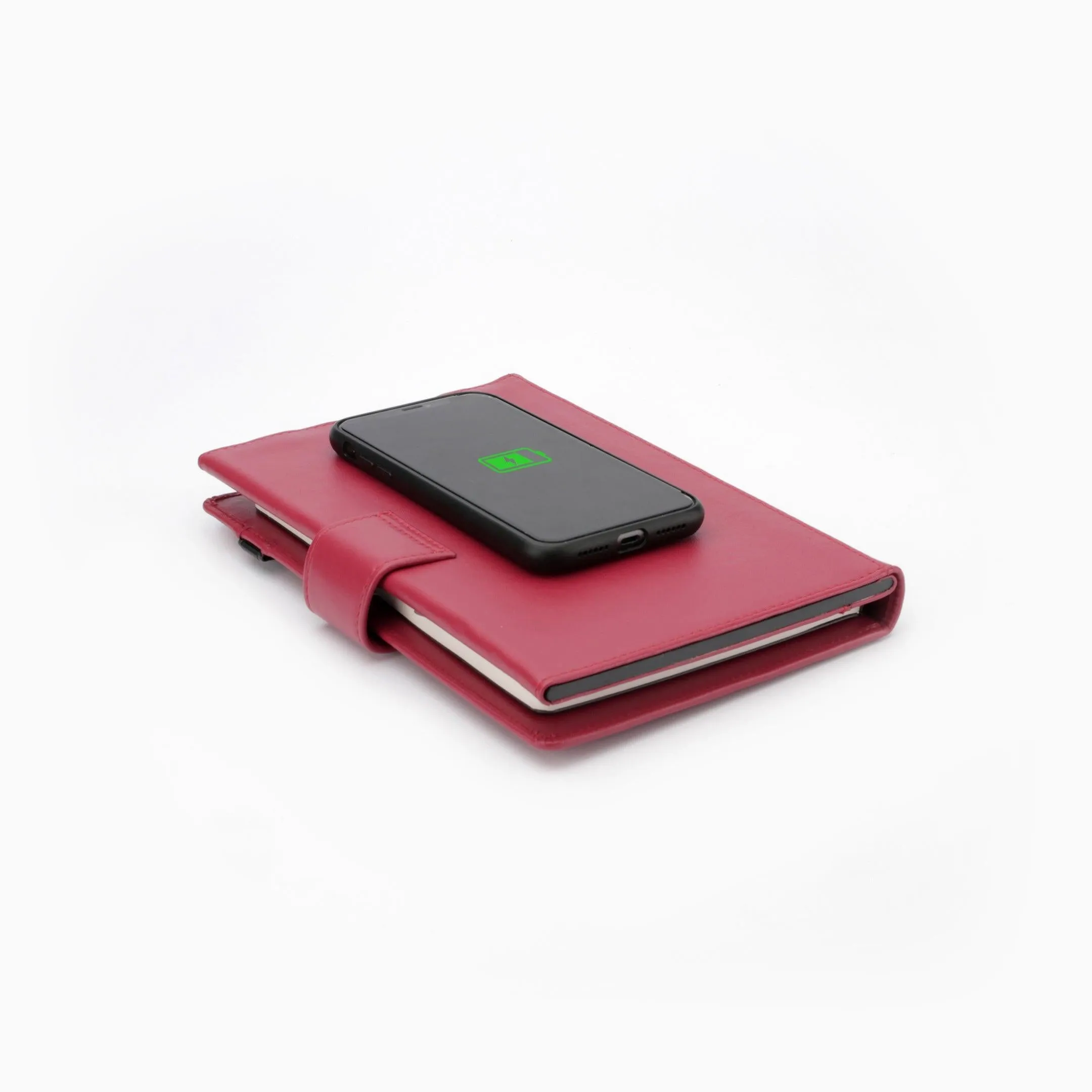 LT Smart Notebook 2.0 Wireless Charging & 16 Gb Pen Drive With Power Bank (5000 mAh) | I phone Wireless Charger | Smart Notebook with Power Bank | Color: Blue, Brown, Black, Red