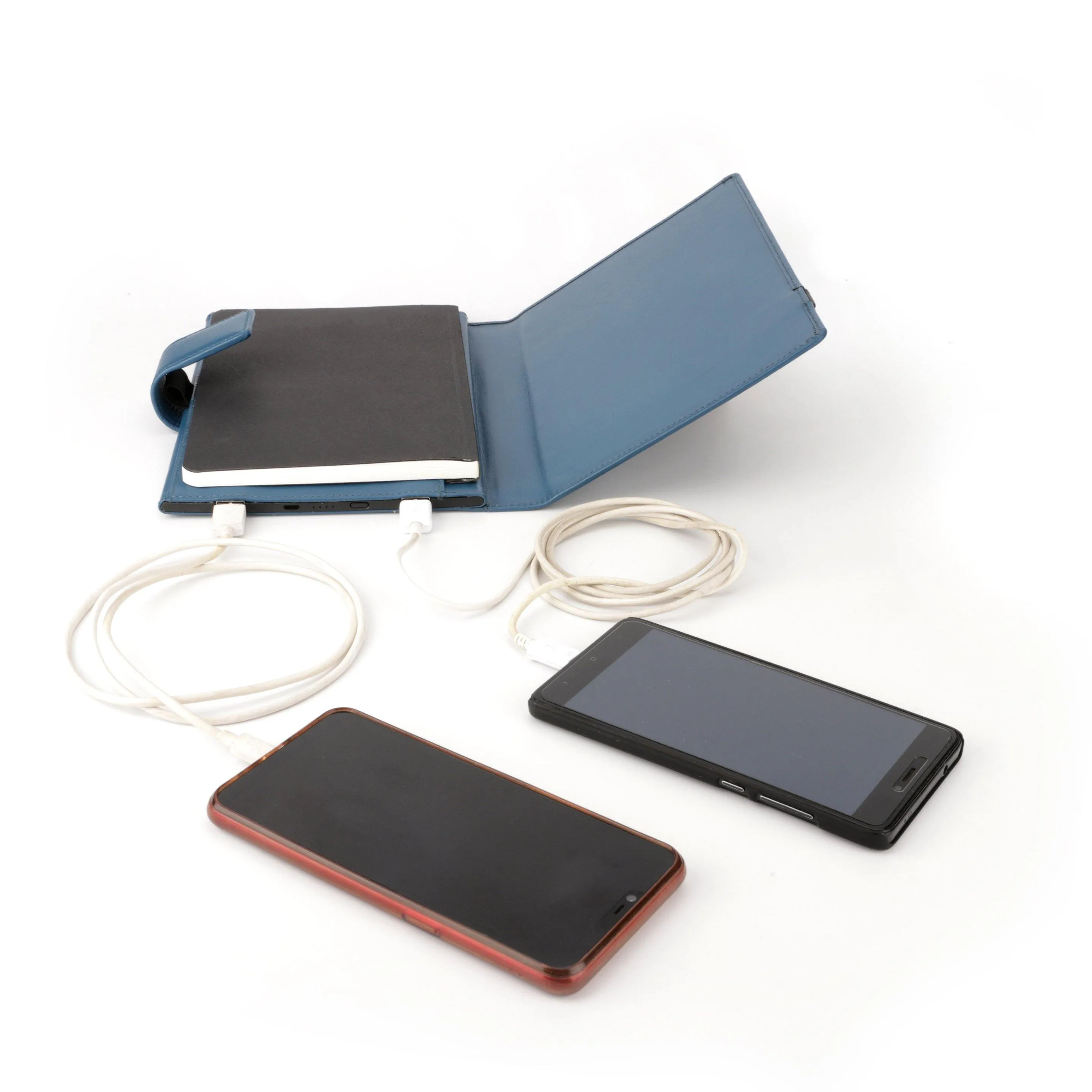 LT Smart Notebook 2.0 Wireless Charging & 16 Gb Pen Drive With Power Bank (5000 mAh) | I phone Wireless Charger | Smart Notebook with Power Bank | Color: Blue, Brown, Black, Red