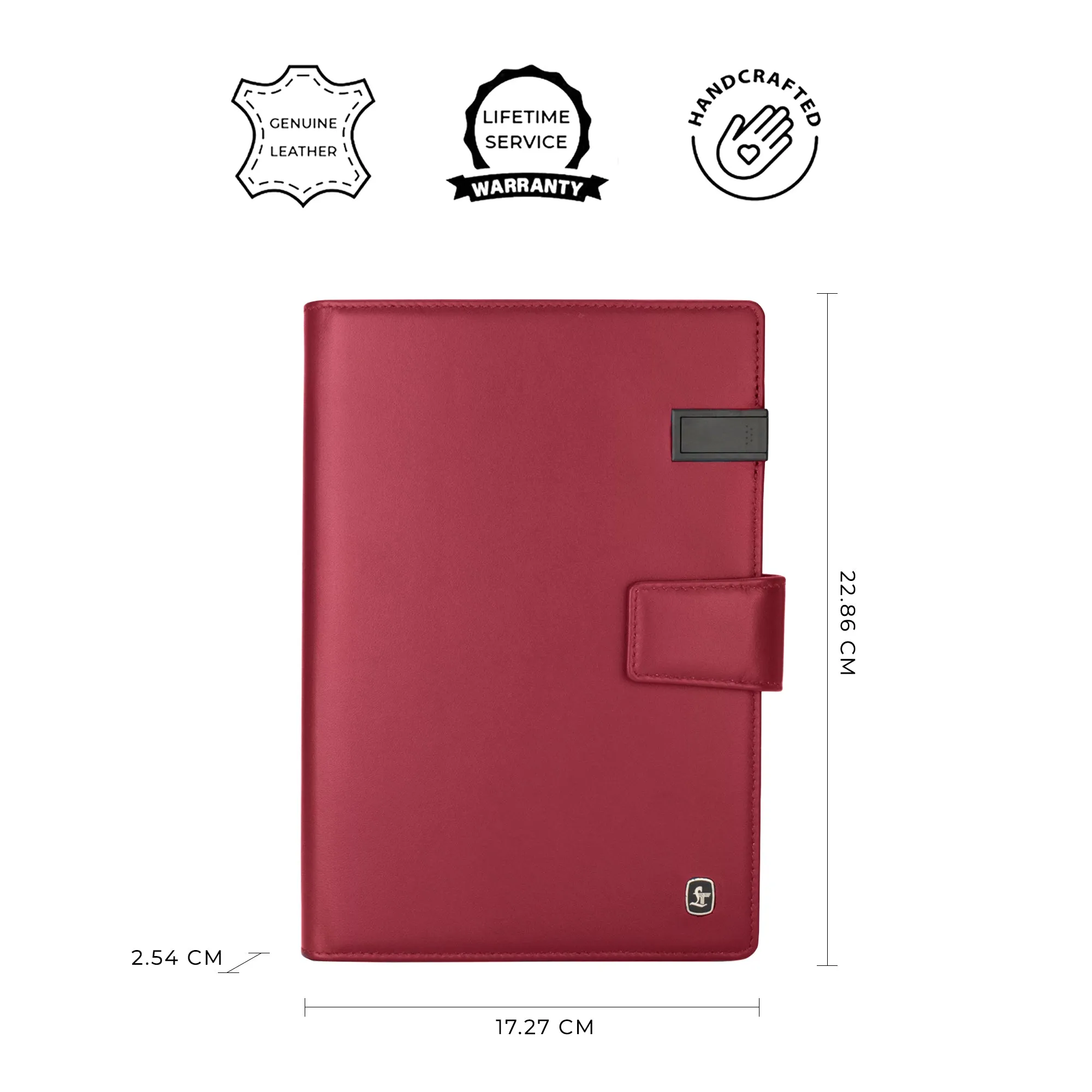 LT Smart Notebook 2.0 Wireless Charging & 16 Gb Pen Drive With Power Bank (5000 mAh) | I phone Wireless Charger | Smart Notebook with Power Bank | Color: Blue, Brown, Black, Red