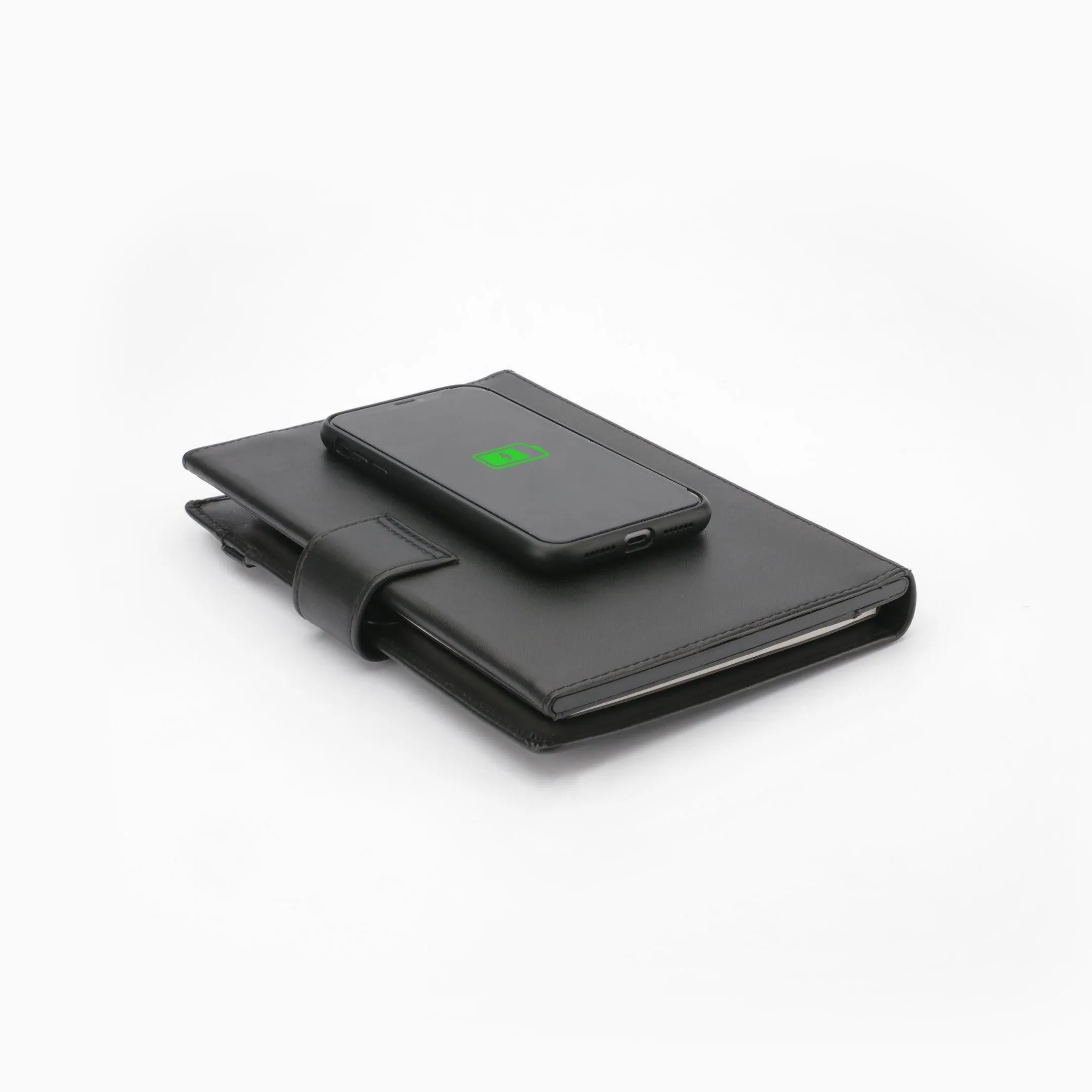 LT Smart Notebook 2.0 Wireless Charging & 16 Gb Pen Drive With Power Bank (5000 mAh) | I phone Wireless Charger | Smart Notebook with Power Bank | Color: Blue, Brown, Black, Red