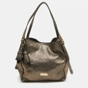 Metallic Leather Canterbury Tassel Tote