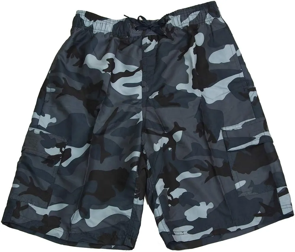 NORTY Mens Big Extended Size Swim Trunks - Mens Plus King Size Swimsuit Thru 5X