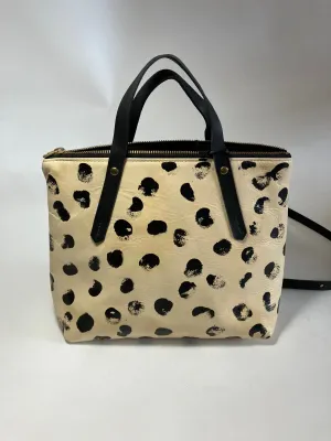 One of a kind piece handpainted Leather handbag with crossbody strap