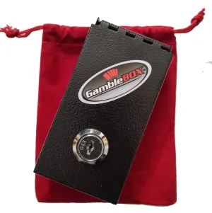 Original USA Gamblebox Gambling Personal Pocket Cash Drop Lock Box Safe Wallet With Red Velvet Carrying Bag