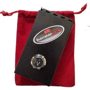 Original USA Gamblebox Gambling Personal Pocket Cash Drop Lock Box Safe Wallet With Red Velvet Carrying Bag