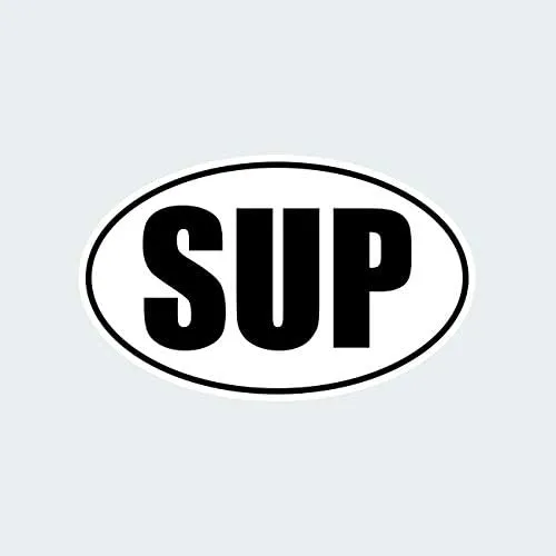 Oval SUP Sticker Decal Self Adhesive Stand up Paddleboarding Paddle Boarding 1.25" Wide