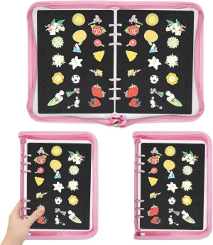 Pin Display Book Enamel Pin Collection Holder Trading Book with 6-Page Display Boards A5 Brooch Pin Storage Organizer Binder Album for Travel Collectors