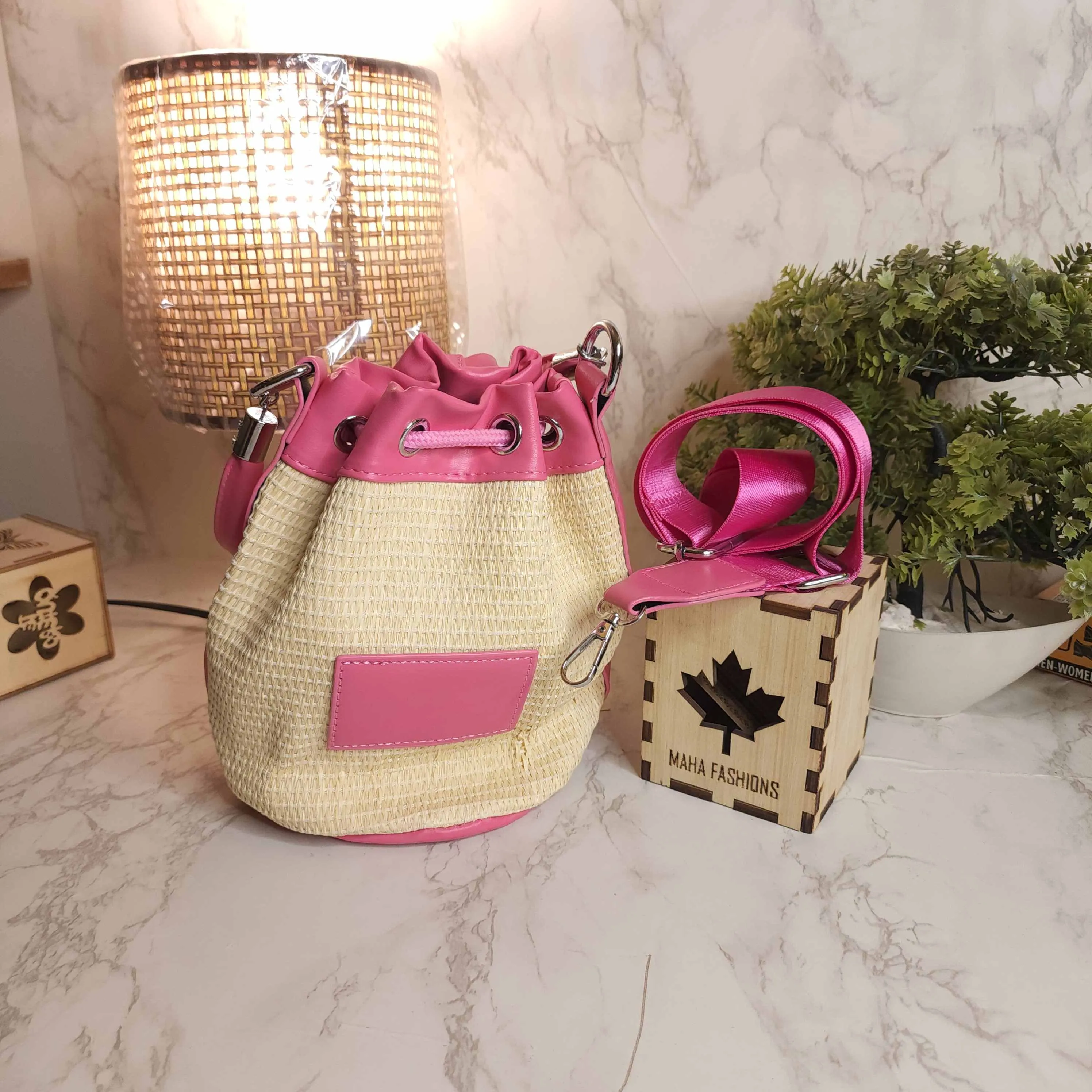 Pink Bucket Bag