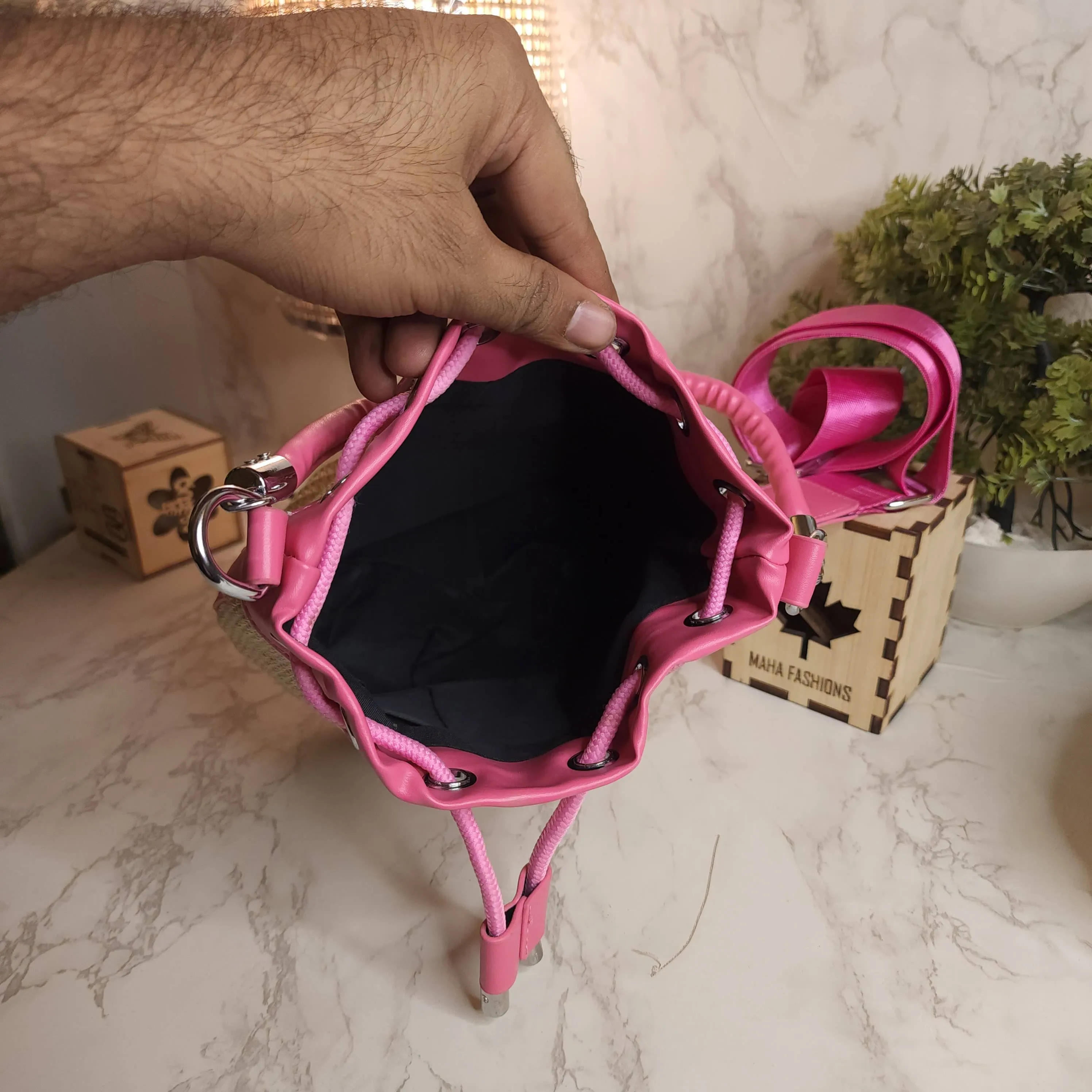 Pink Bucket Bag