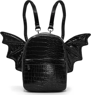Prime Original Women Fashion Mini Backpack Purse | Detachable Bat Angel Wing Shoulder Bag