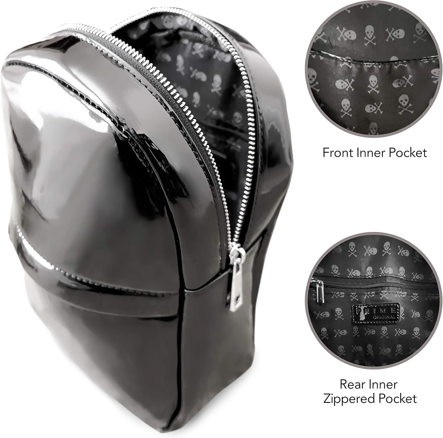 Prime Original Women Fashion Mini Backpack Purse | Detachable Bat Angel Wing Shoulder Bag