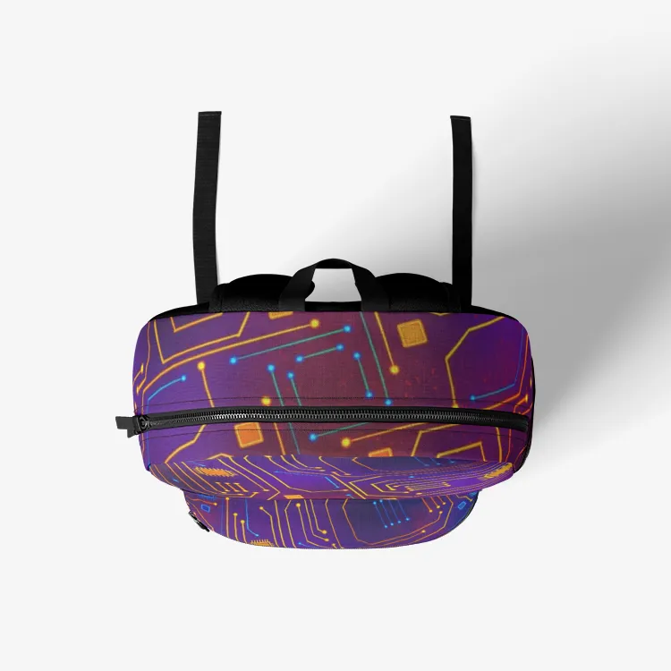 Psy Circuit 2 | Retro Colorful Print Trendy Backpack | Magusz