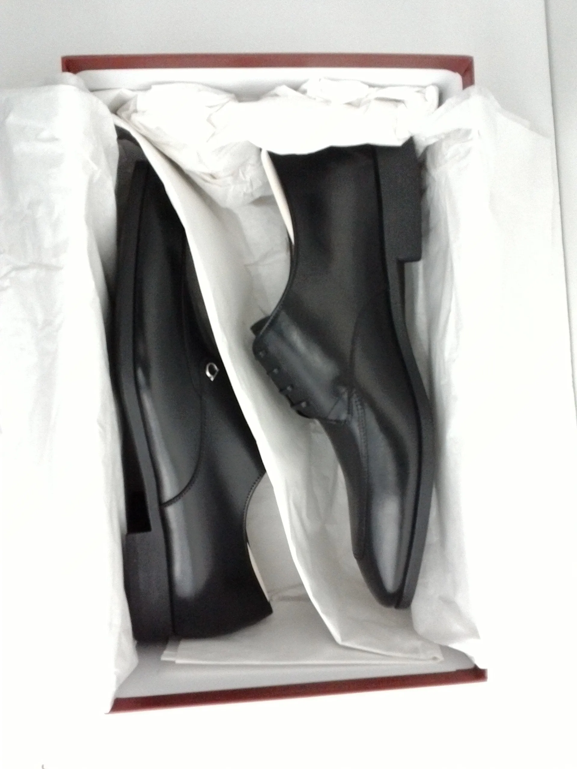 Salvatore Ferragamo Men's Tristano Nero Calf Leather Dress Shoes Size 10 E