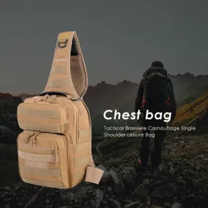 Sidiou Group Sling Backpack Army Waterproof EDC Rucksack Bag for Outdoor Hiking Camping Hunting Pack
