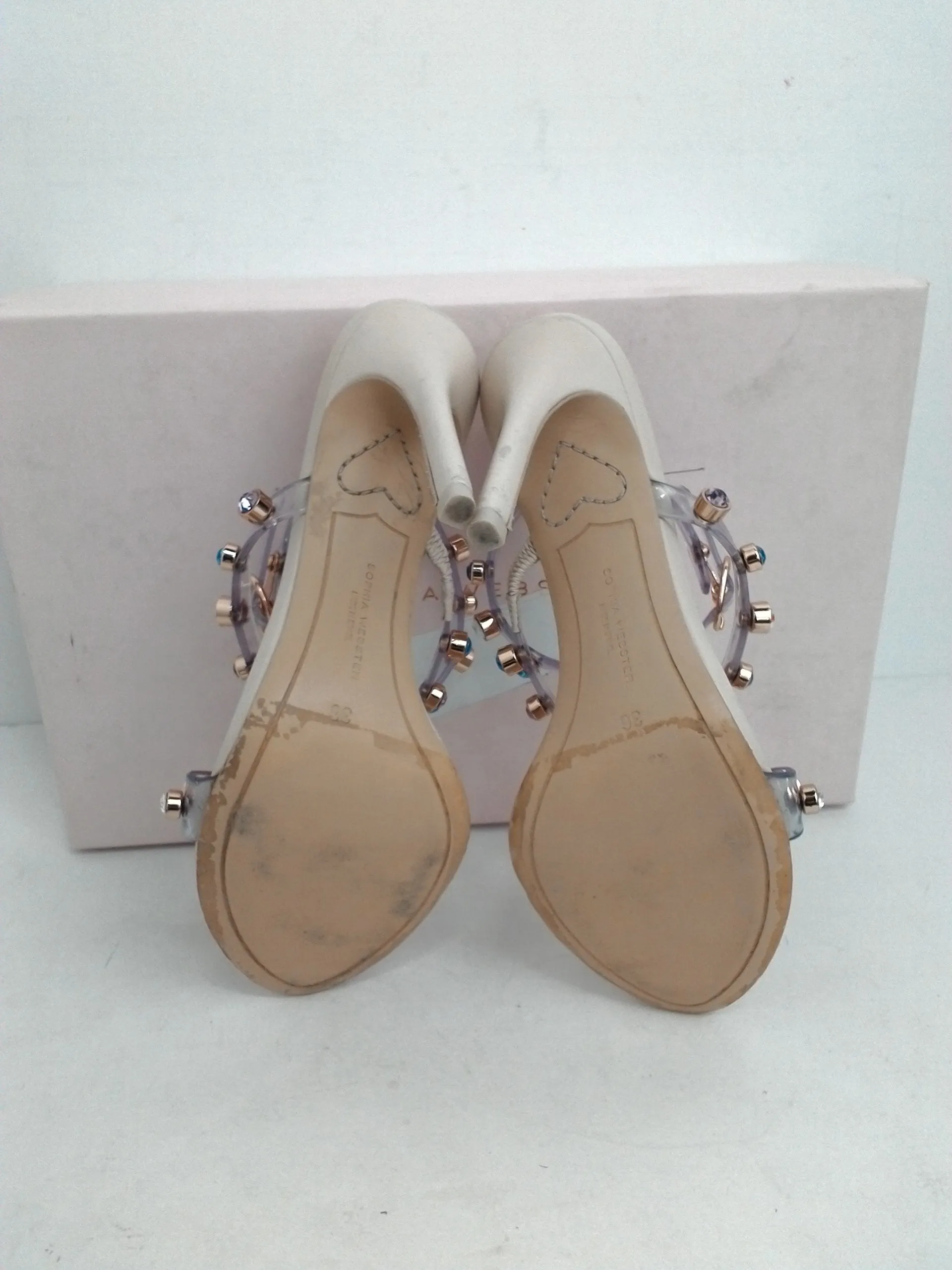 Sophia Webster Women's Rosalind Gem Nude Sandal Size 36 M