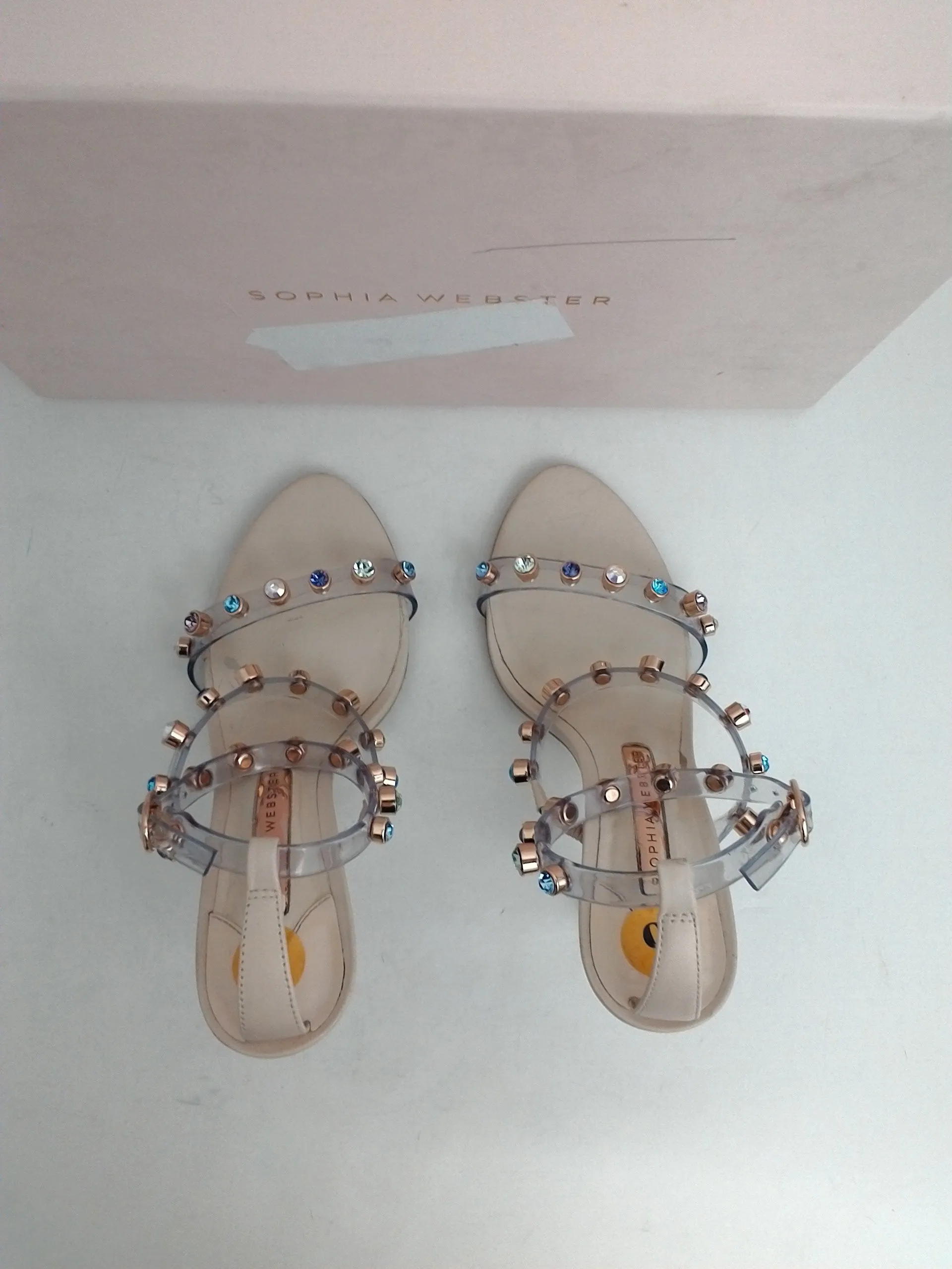 Sophia Webster Women's Rosalind Gem Nude Sandal Size 36 M